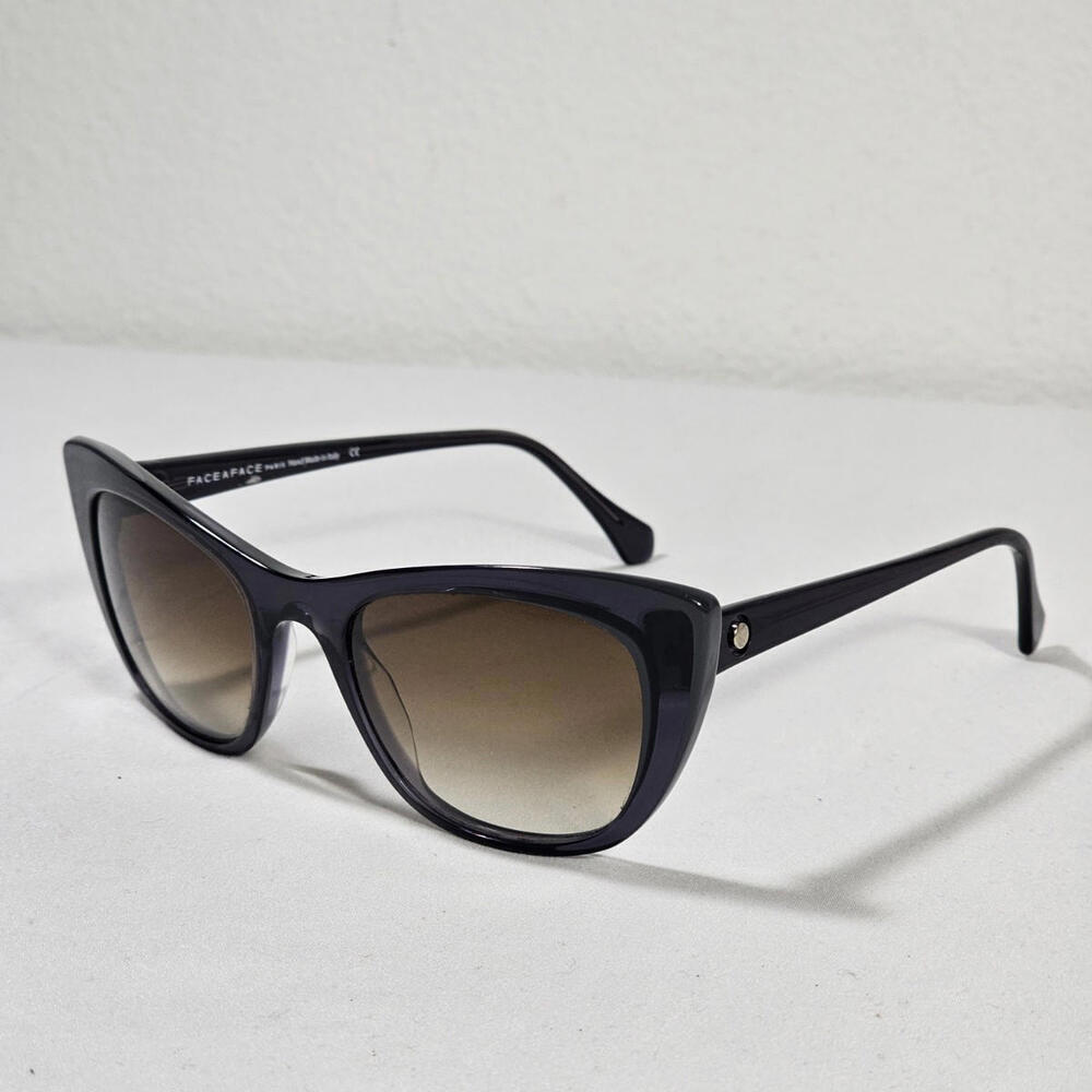 Face a Face Ondes 2 Designer Sunglasses Dark Purple And Black Frames 52-20-136 - Picture 2 of 12